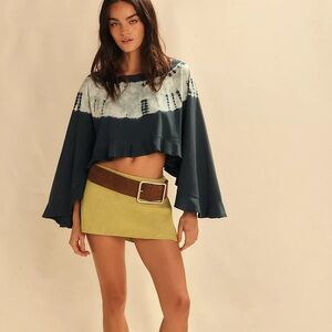 My Little Micro Mini Cotton-Linen Skort